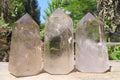 Polished Clear Smokey Quartz Points x 6 From Madagascar - Toprock Gemstones and Minerals 