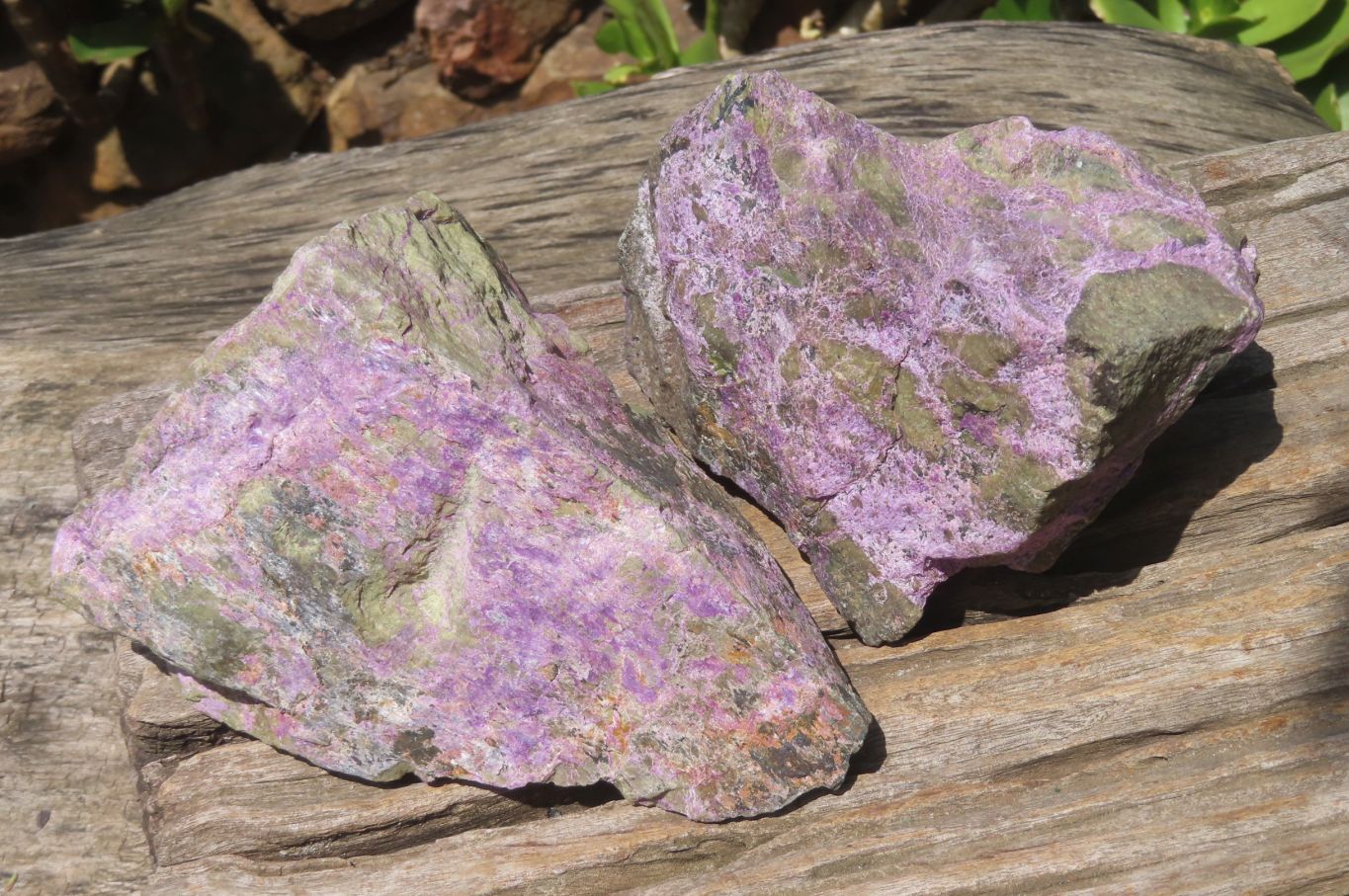 Natural Stichtite Specimens x 2 From Barberton, South Africa - Toprock Gemstones and Minerals 