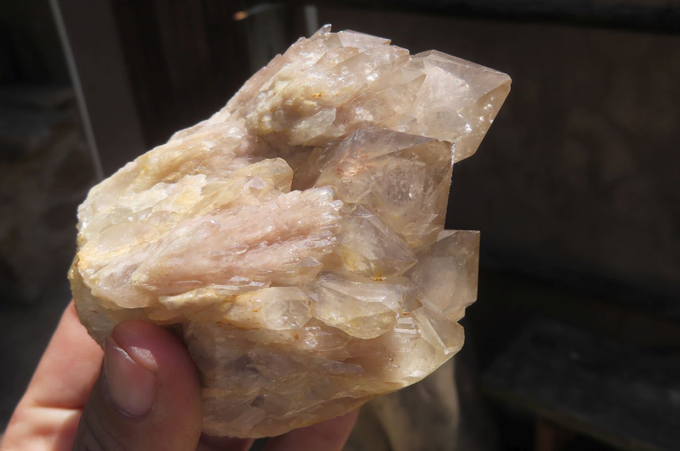 Natural Cascading Smokey Quartz Clusters x 6 From Luena, Congo - Toprock Gemstones and Minerals 