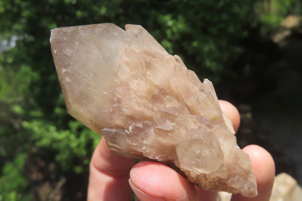 Natural Cascading Smokey Quartz Clusters x 6 From Luena, Congo - Toprock Gemstones and Minerals 