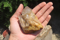 Natural Cascading Smokey Quartz Clusters x 6 From Luena, Congo