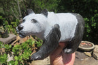 Hand Made Wonder Stone Panda Carving x 1 From Zimbabwe - Toprock Gemstones and Minerals 