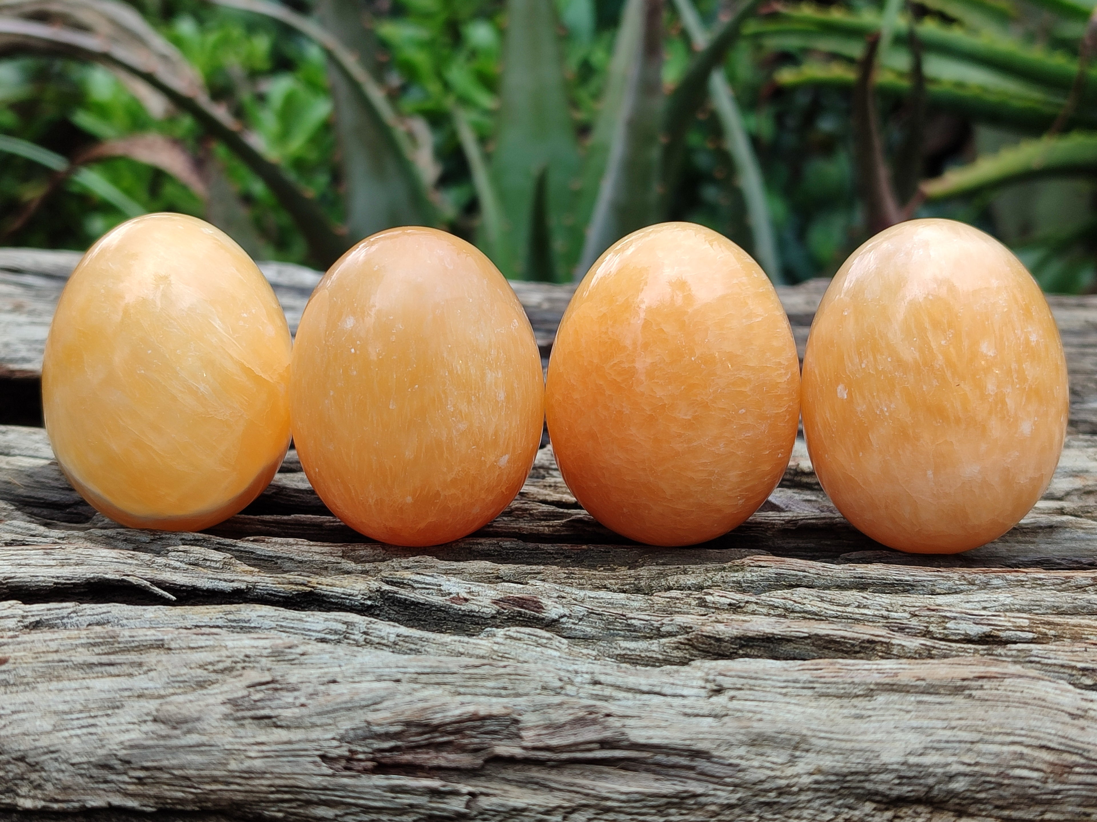 Polished Honey Aragonite Gemstone Eggs - Sold Per Item - From Namibia - Toprock Gemstones and Minerals 