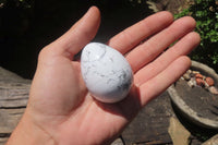 Polished Howlite Gemstone Eggs x 7 From Zimbabwe - Toprock Gemstones and Minerals 