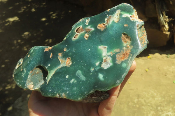 Polished On One Side Emerald Mtorolite Plates x 3 From Mutorashanga, Zimbabwe - Toprock Gemstones and Minerals 