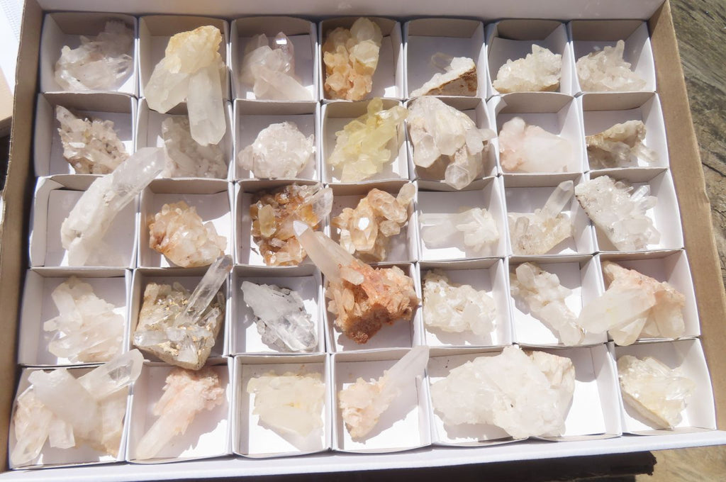 Natural Clear Quartz Clusters x 35 From Madagascar - Toprock Gemstones and Minerals 