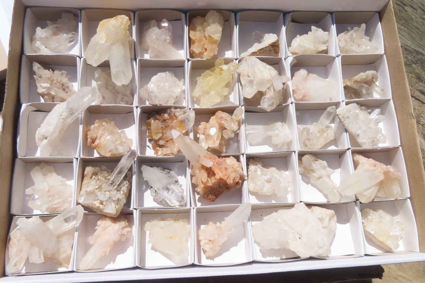 Natural Clear Quartz Clusters x 35 From Madagascar - Toprock Gemstones and Minerals 