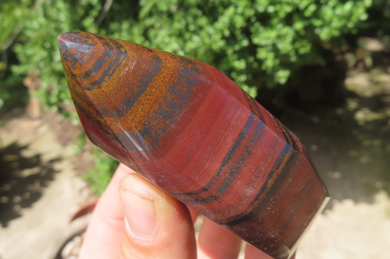 Polished Tiger Iron Jasper Points x 6 From South Africa - Toprock Gemstones and Minerals 