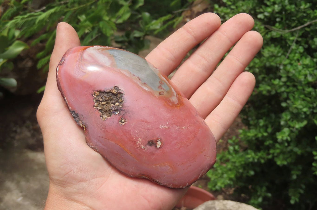 Polished On One Side Polychrome Jasper Nodules x 6 From Mahajanga, Madagascar - Toprock Gemstones and Minerals 