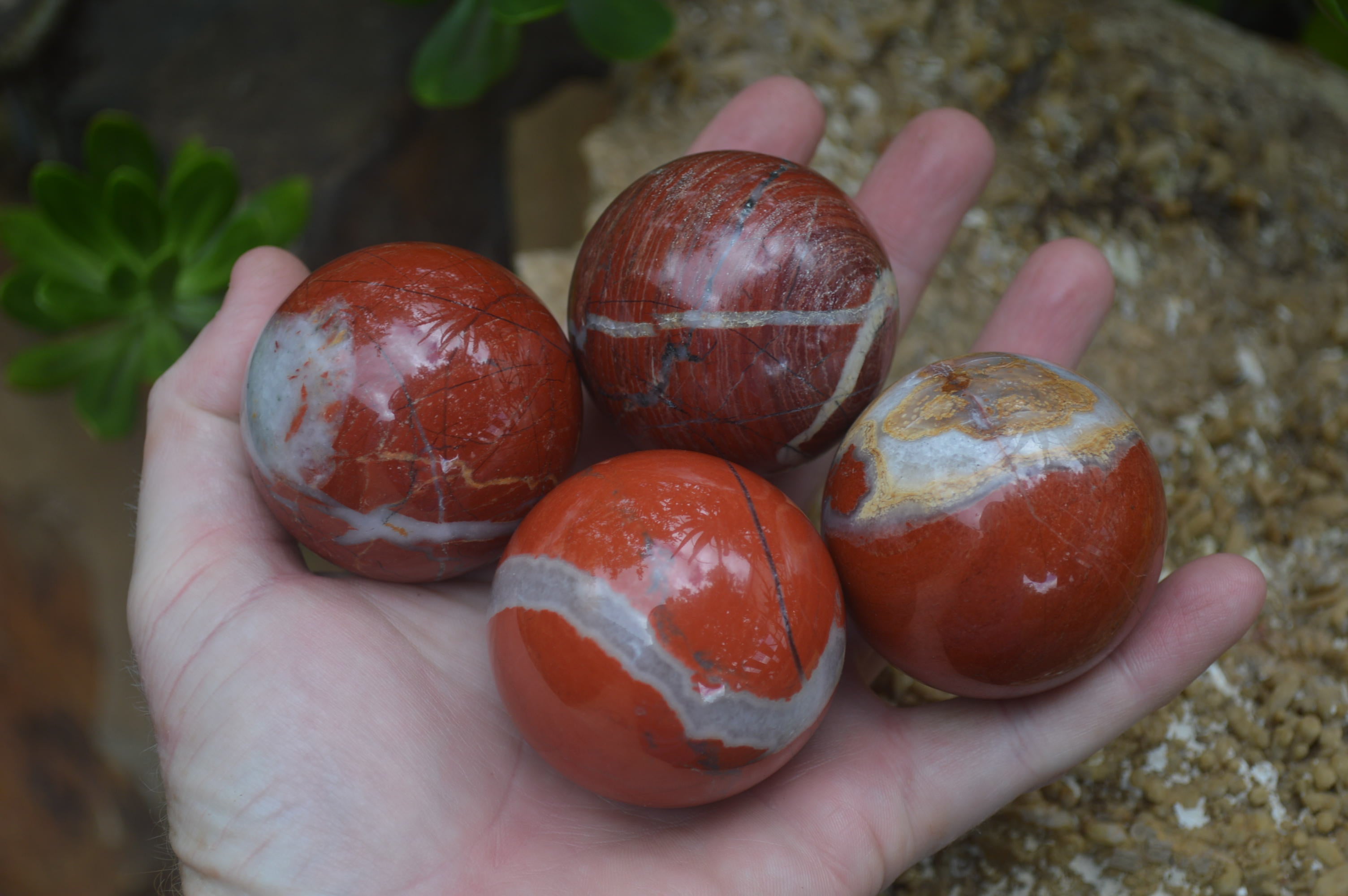 Polished Red Jasper Sphere-Balls - Sold Per Item - From Northern Cape, South Africa - Toprock Gemstones and Minerals 