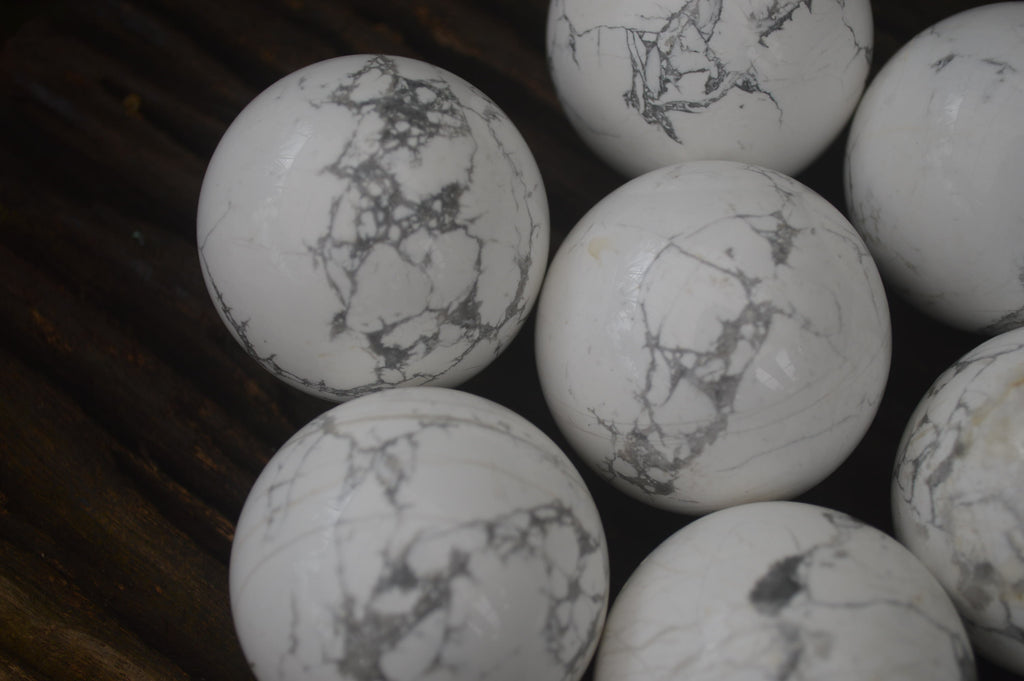 Polished Lightning Strike Howlite Sphere-Balls - Sold Per Item - From Zimbabwe - Toprock Gemstones and Minerals 