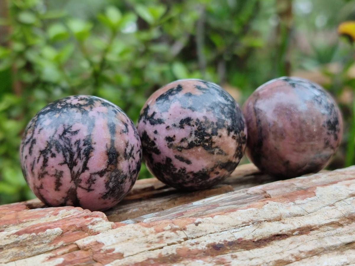 Polished Rhodonite Sphere-Balls - Sold Per Item - From Madagascar - Toprock Gemstones and Minerals 