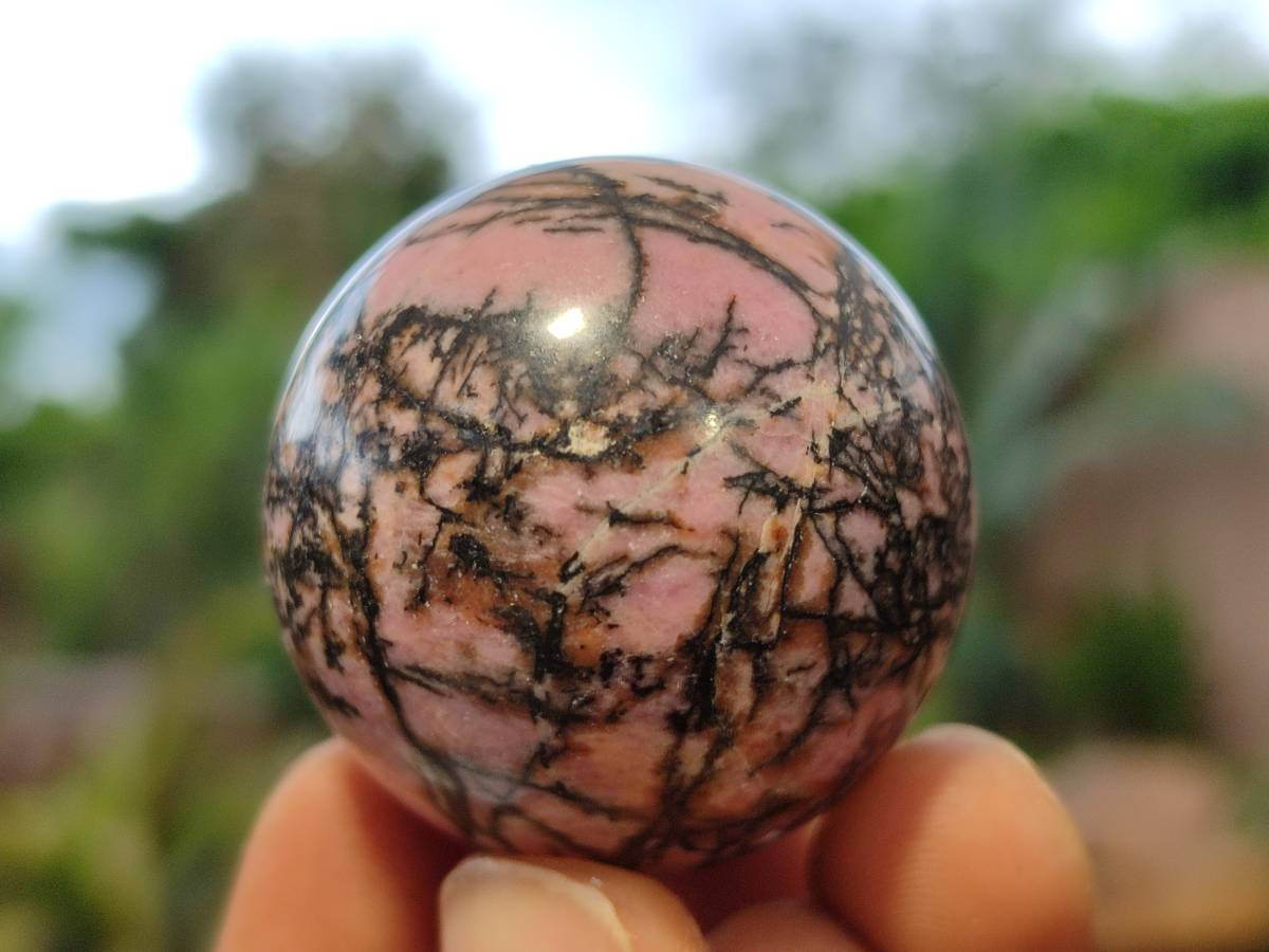 Polished Rhodonite Sphere-Balls - Sold Per Item - From Madagascar - Toprock Gemstones and Minerals 