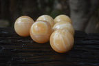 Polished Honey Aragonite Gemstone Sphere-Balls - Sold Per Item - From Ais-Ais Namibia - Toprock Gemstones and Minerals 