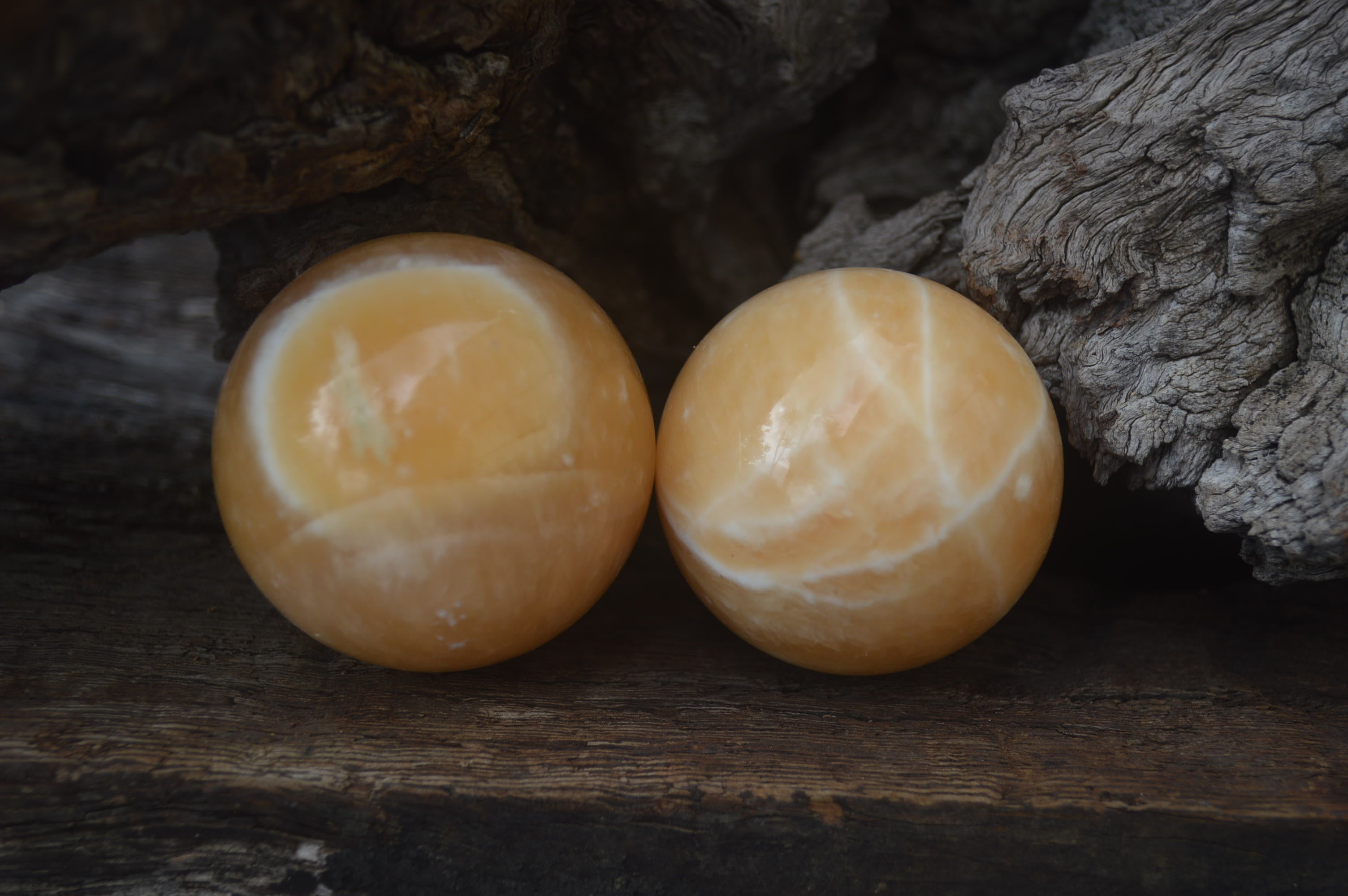 Polished Honey Aragonite Gemstone Sphere-Balls - Sold Per Item - From Ais-Ais Namibia - Toprock Gemstones and Minerals 