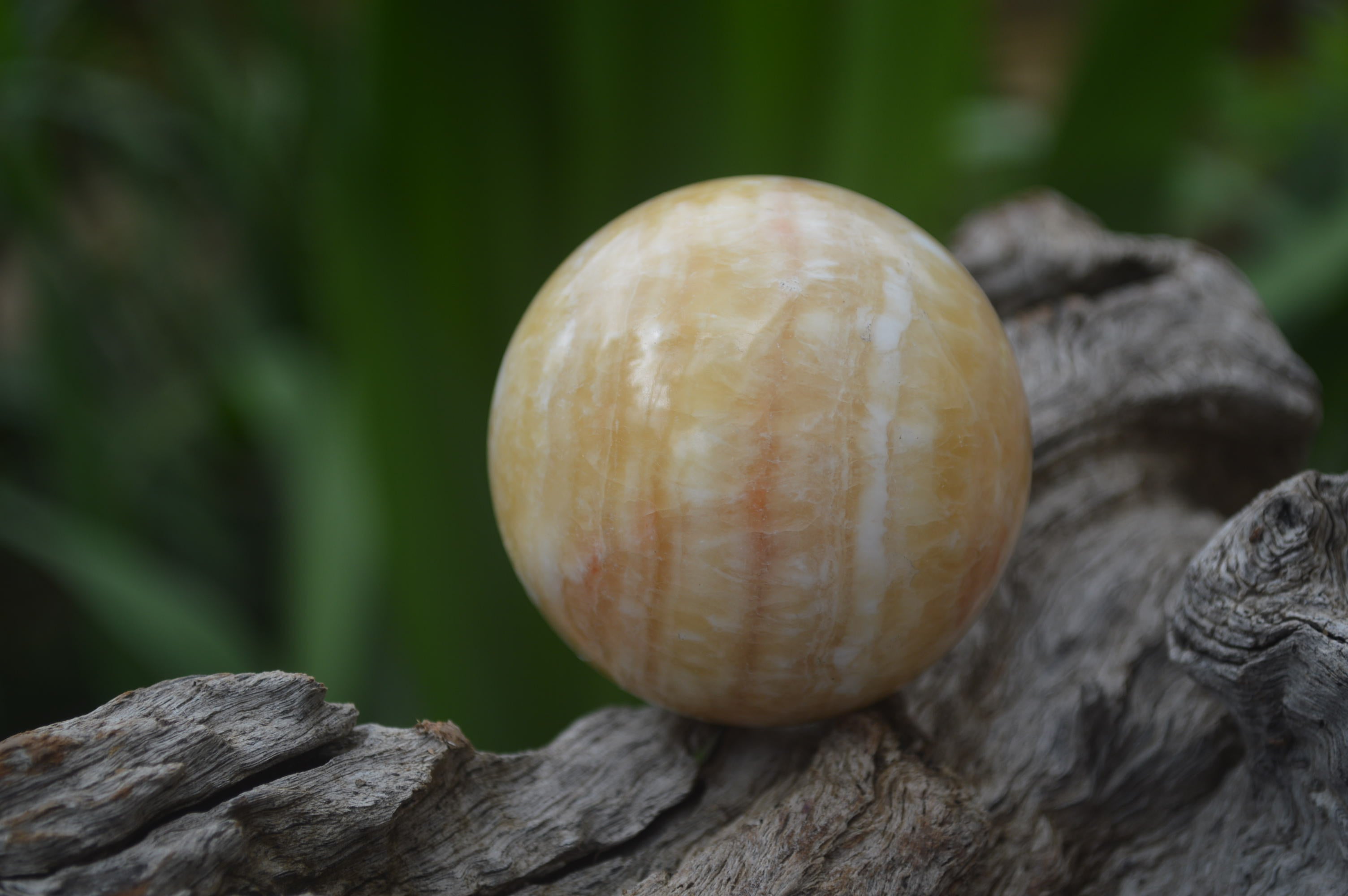 Polished Honey Aragonite Gemstone Sphere-Balls - Sold Per Item - From Ais-Ais Namibia - Toprock Gemstones and Minerals 