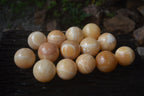 Polished Honey Aragonite Gemstone Sphere-Balls - Sold Per Item - From Ais-Ais Namibia - Toprock Gemstones and Minerals 