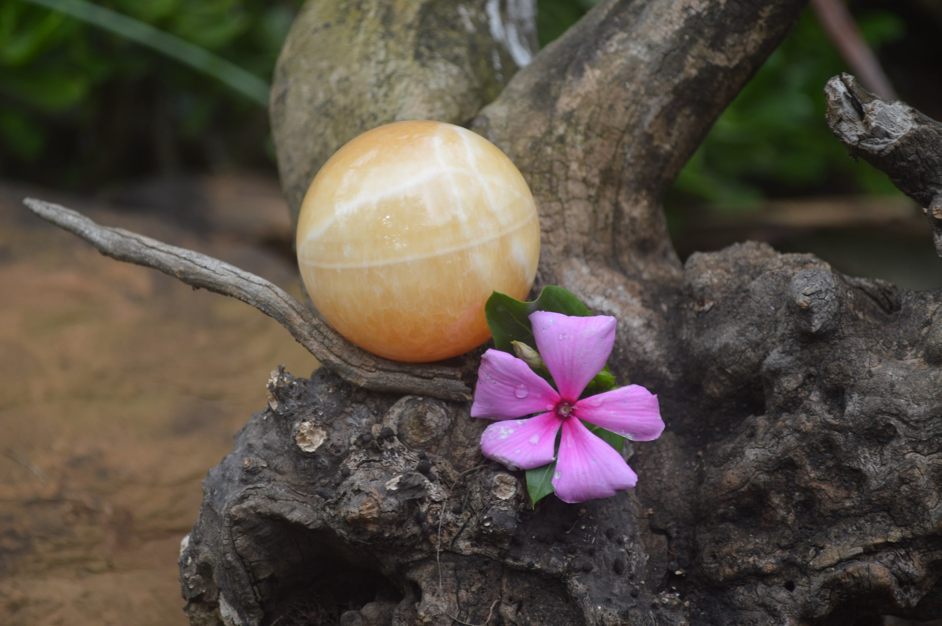 Polished Honey Aragonite Gemstone Sphere-Balls - Sold Per Item - From Ais-Ais Namibia - Toprock Gemstones and Minerals 
