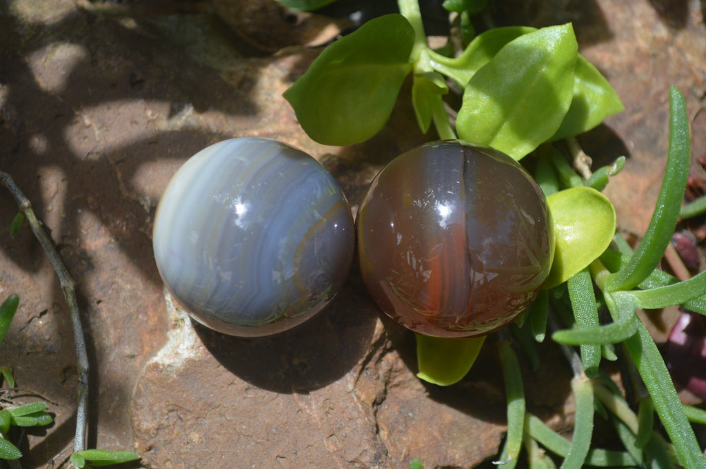Polished Banded Agate Sphere-Balls - Sold Per Item - From Madagascar - Toprock Gemstones and Minerals 