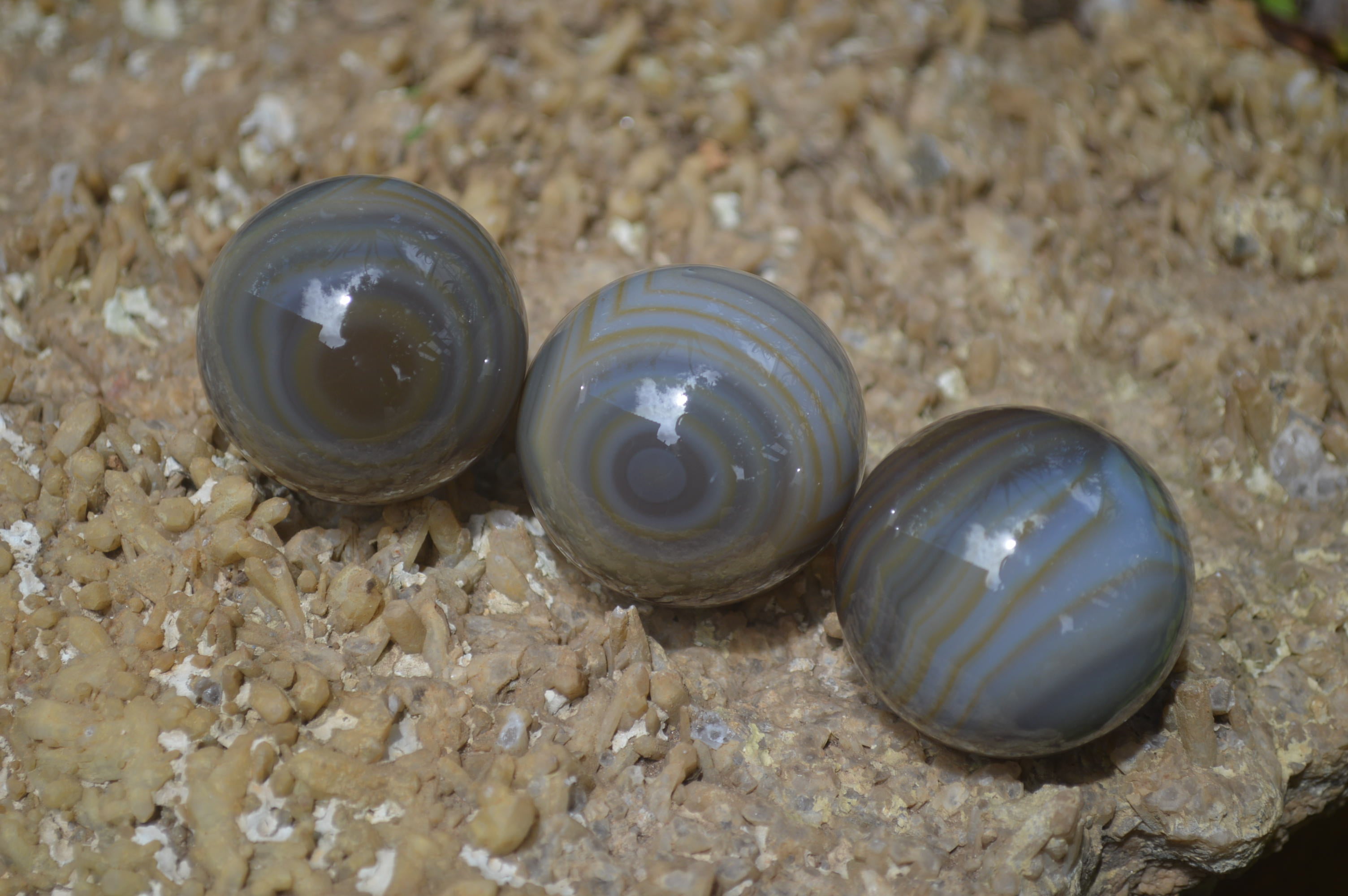 Polished Banded Agate Sphere-Balls - Sold Per Item - From Madagascar - Toprock Gemstones and Minerals 