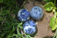 Polished Blue Sodalite Sphere-Balls - Sold Per Item - From Kunene River, Namibia - Toprock Gemstones and Minerals 