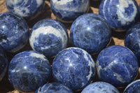 Polished Blue Sodalite Sphere-Balls - Sold Per Item - From Kunene River, Namibia - Toprock Gemstones and Minerals 