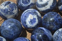 Polished Blue Sodalite Sphere-Balls - Sold Per Item - From Kunene River, Namibia - Toprock Gemstones and Minerals 