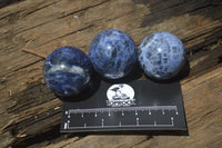 Polished Blue Sodalite Sphere-Balls - Sold Per Item - From Kunene River, Namibia - Toprock Gemstones and Minerals 
