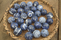 Polished Blue Sodalite Sphere-Balls - Sold Per Item - From Kunene River, Namibia - Toprock Gemstones and Minerals 