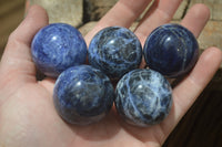 Polished Blue Sodalite Sphere-Balls - Sold Per Item - From Kunene River, Namibia - Toprock Gemstones and Minerals 