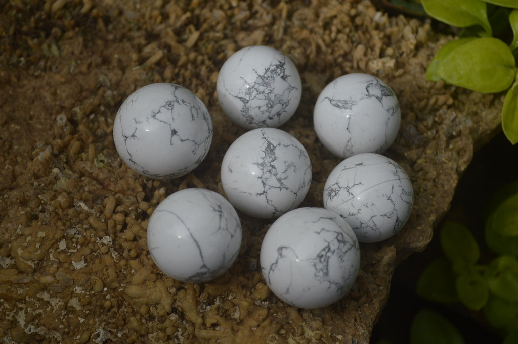 Polished Lightning Strike Magnesite - Howlite Sphere-Balls - Sold Per Item - From Zimbabwe - Toprock Gemstones and Minerals 