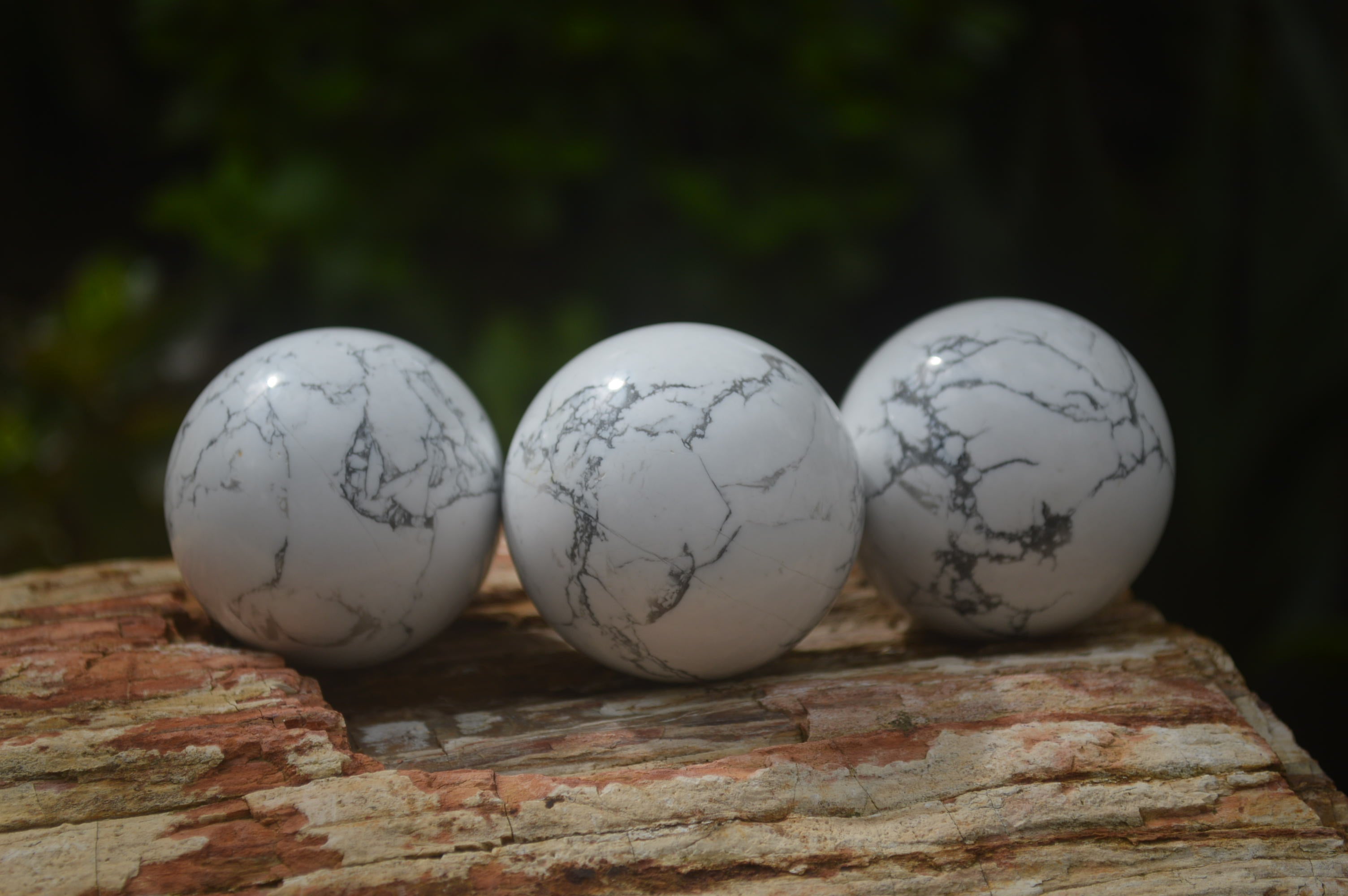 Polished Lightning Strike Magnesite - Howlite Sphere-Balls - Sold Per Item - From Zimbabwe - Toprock Gemstones and Minerals 