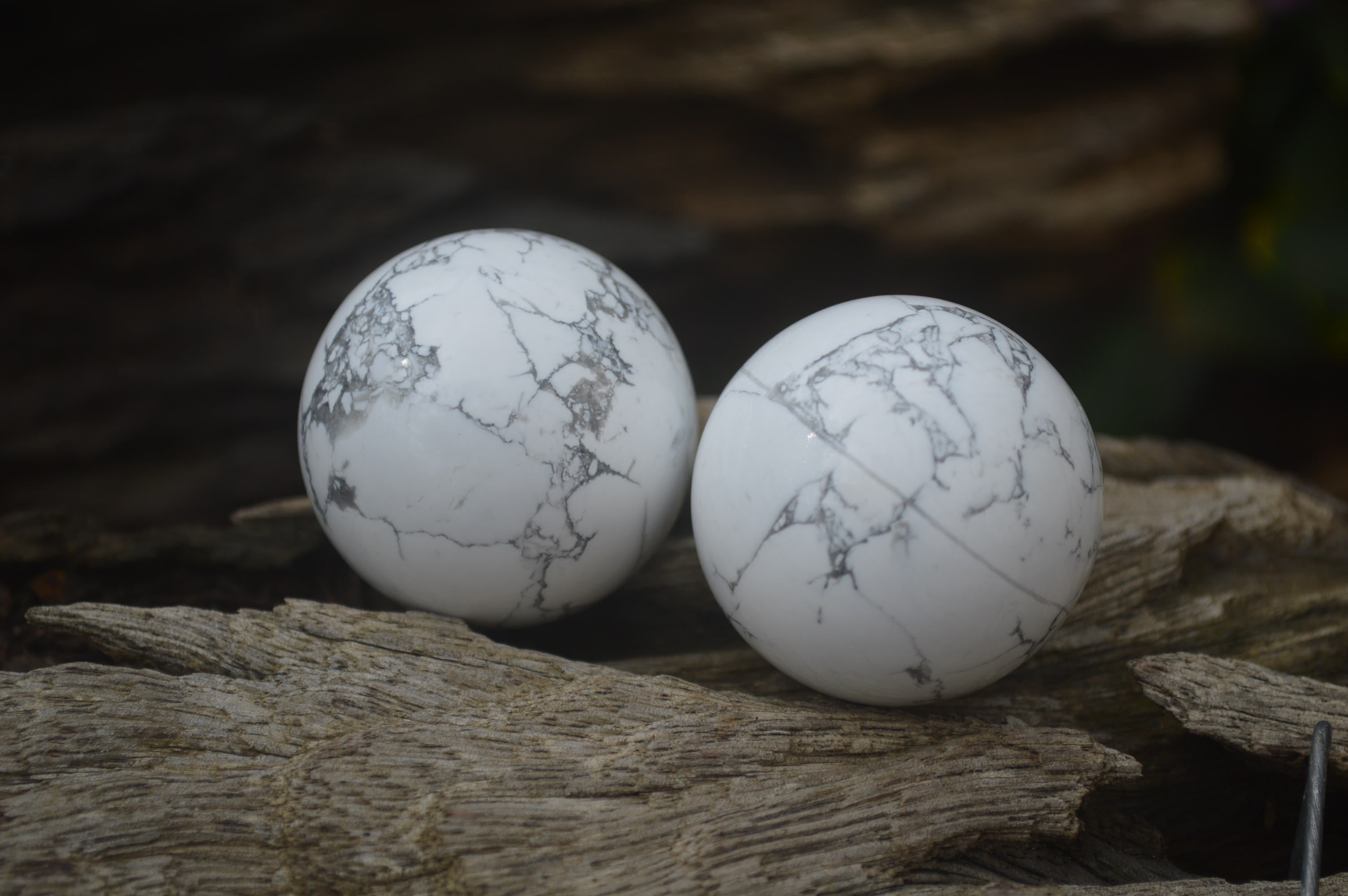 Polished Lightning Strike Magnesite - Howlite Sphere-Balls - Sold Per Item - From Zimbabwe - Toprock Gemstones and Minerals 