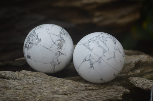 Polished Lightning Strike Magnesite - Howlite Sphere-Balls - Sold Per Item - From Zimbabwe - Toprock Gemstones and Minerals 