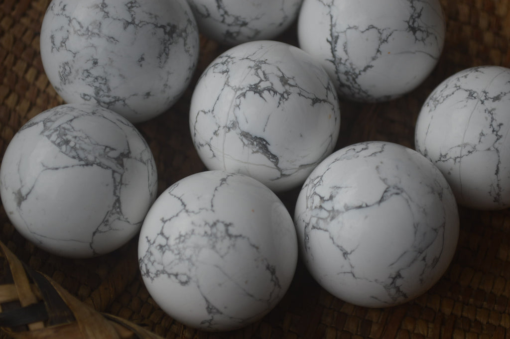 Polished Lightning Strike Magnesite - Howlite Sphere-Balls - Sold Per Item - From Zimbabwe - Toprock Gemstones and Minerals 