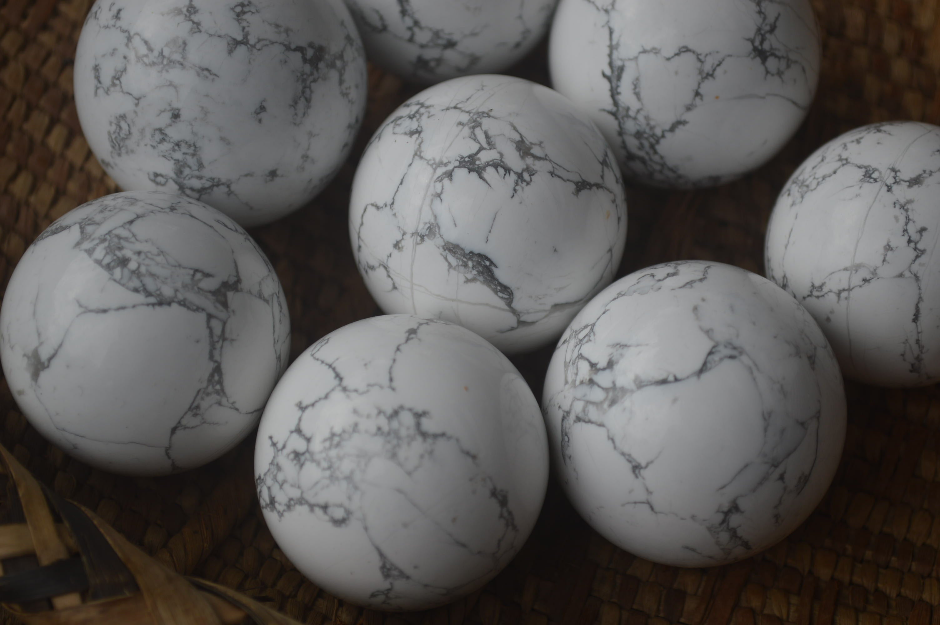 Polished Lightning Strike Magnesite - Howlite Sphere-Balls - Sold Per Item - From Zimbabwe - Toprock Gemstones and Minerals 