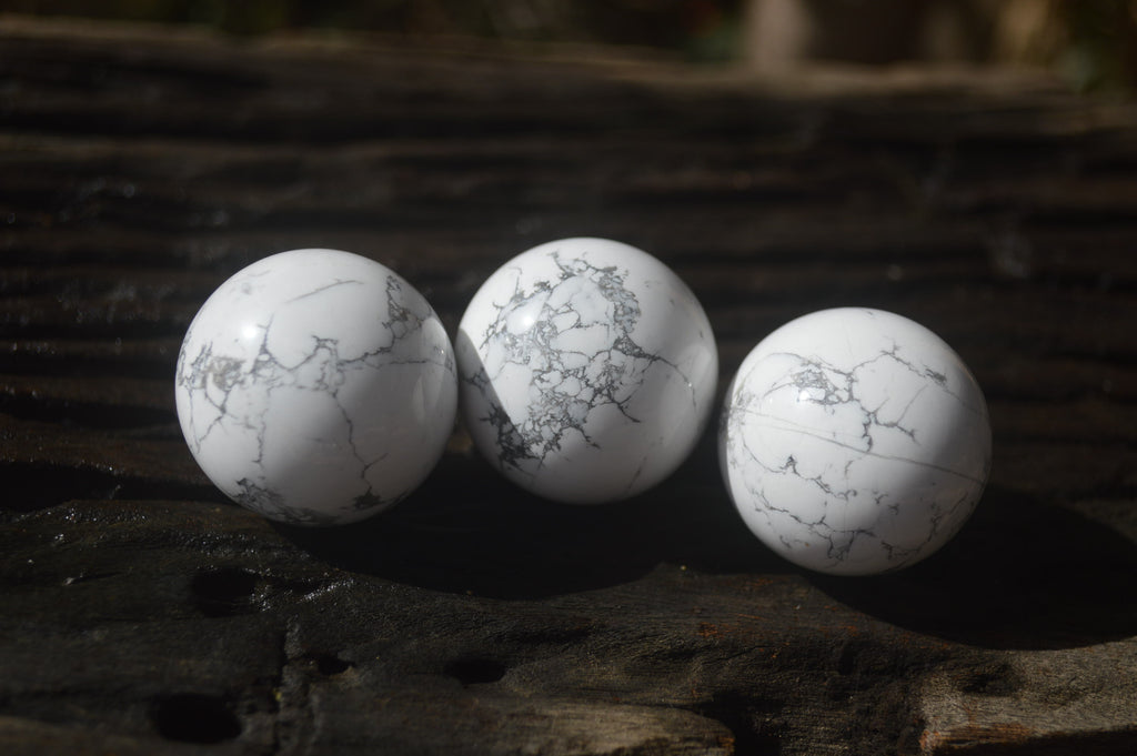Polished Lightning Strike Magnesite - Howlite Sphere-Balls - Sold Per Item - From Zimbabwe - Toprock Gemstones and Minerals 