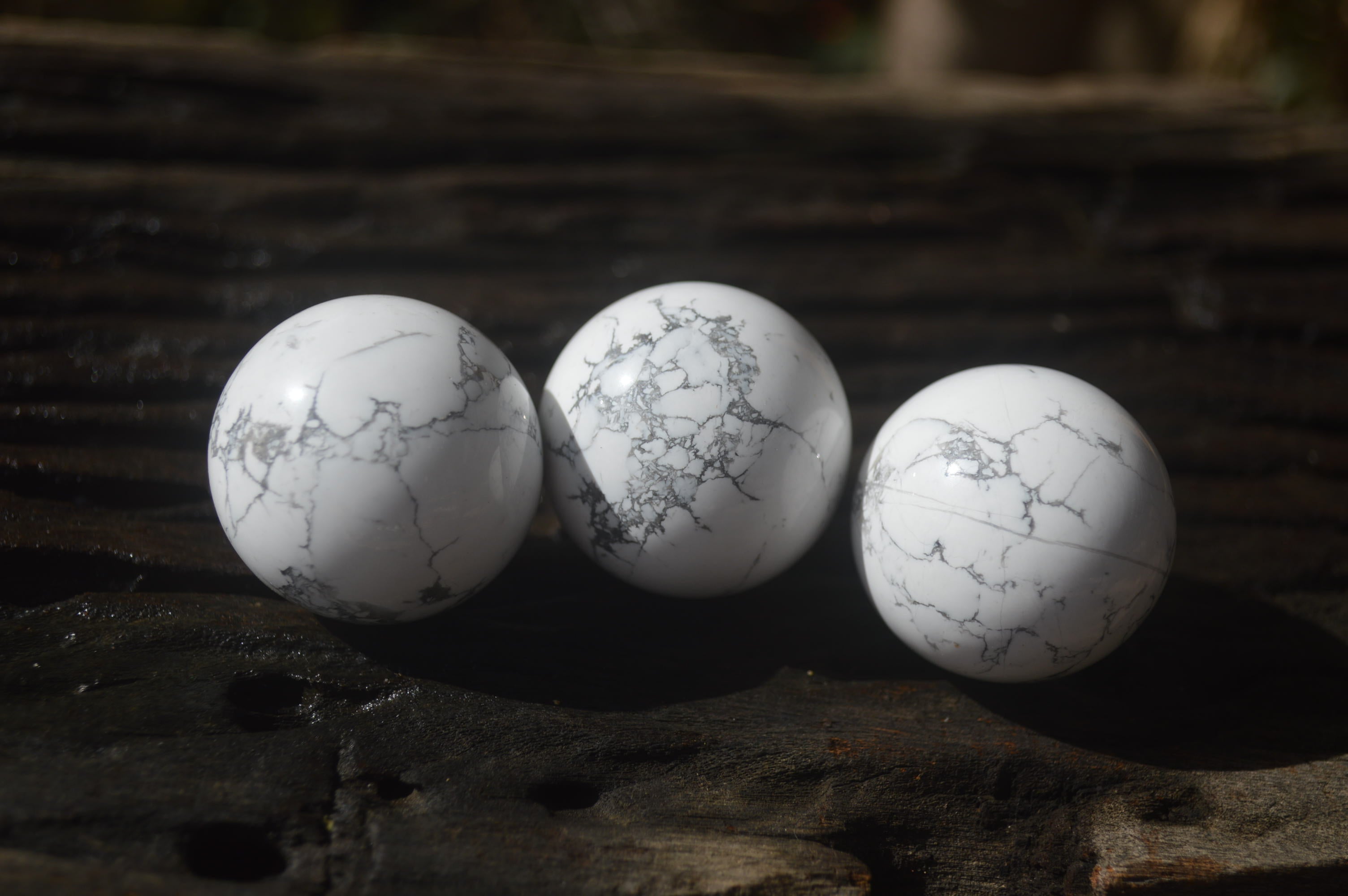 Polished Lightning Strike Magnesite - Howlite Sphere-Balls - Sold Per Item - From Zimbabwe - Toprock Gemstones and Minerals 