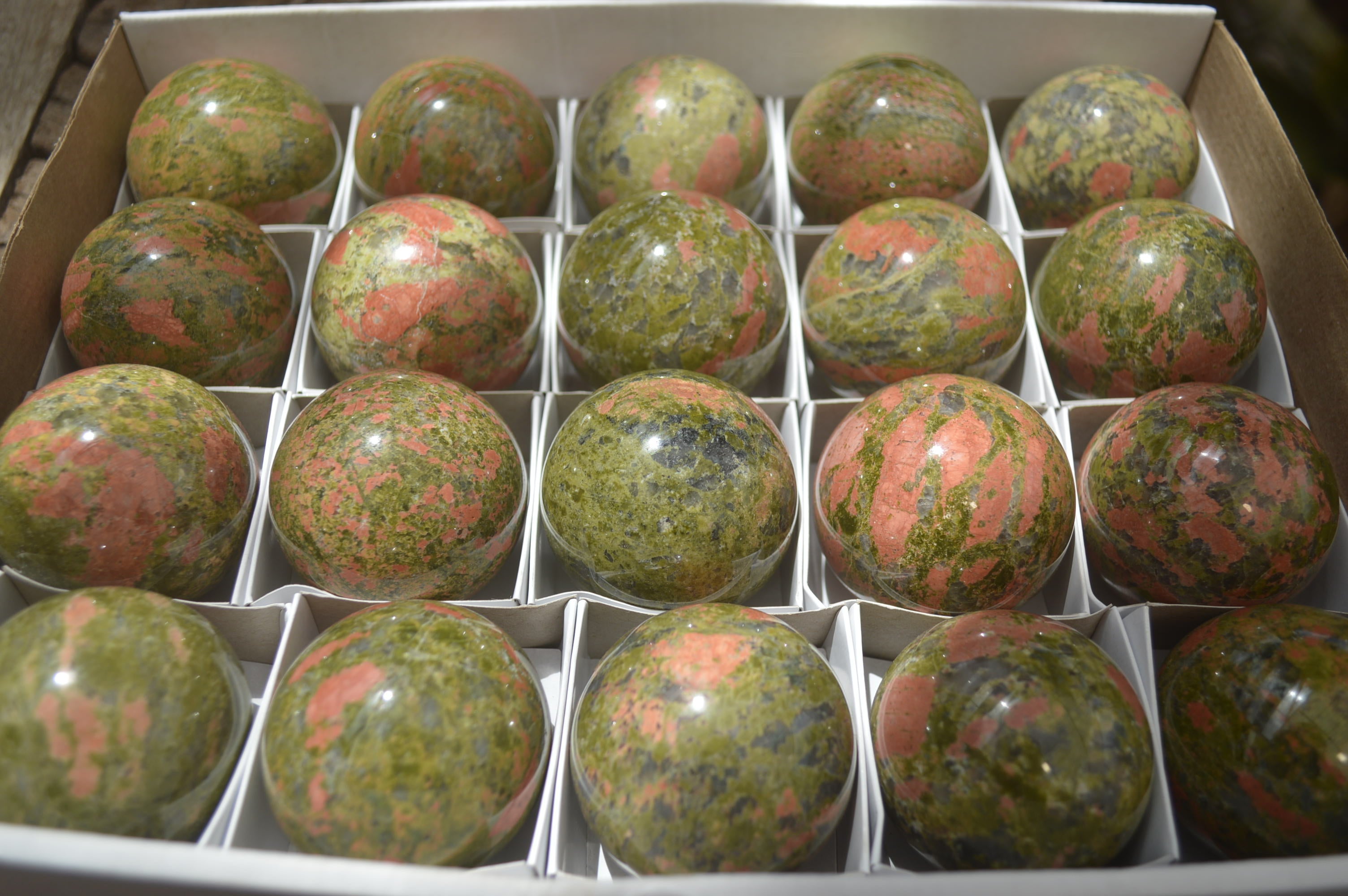 Polished Unakite Sphere-Balls - Sold Per Item - From Messina, South Africa - Toprock Gemstones and Minerals 