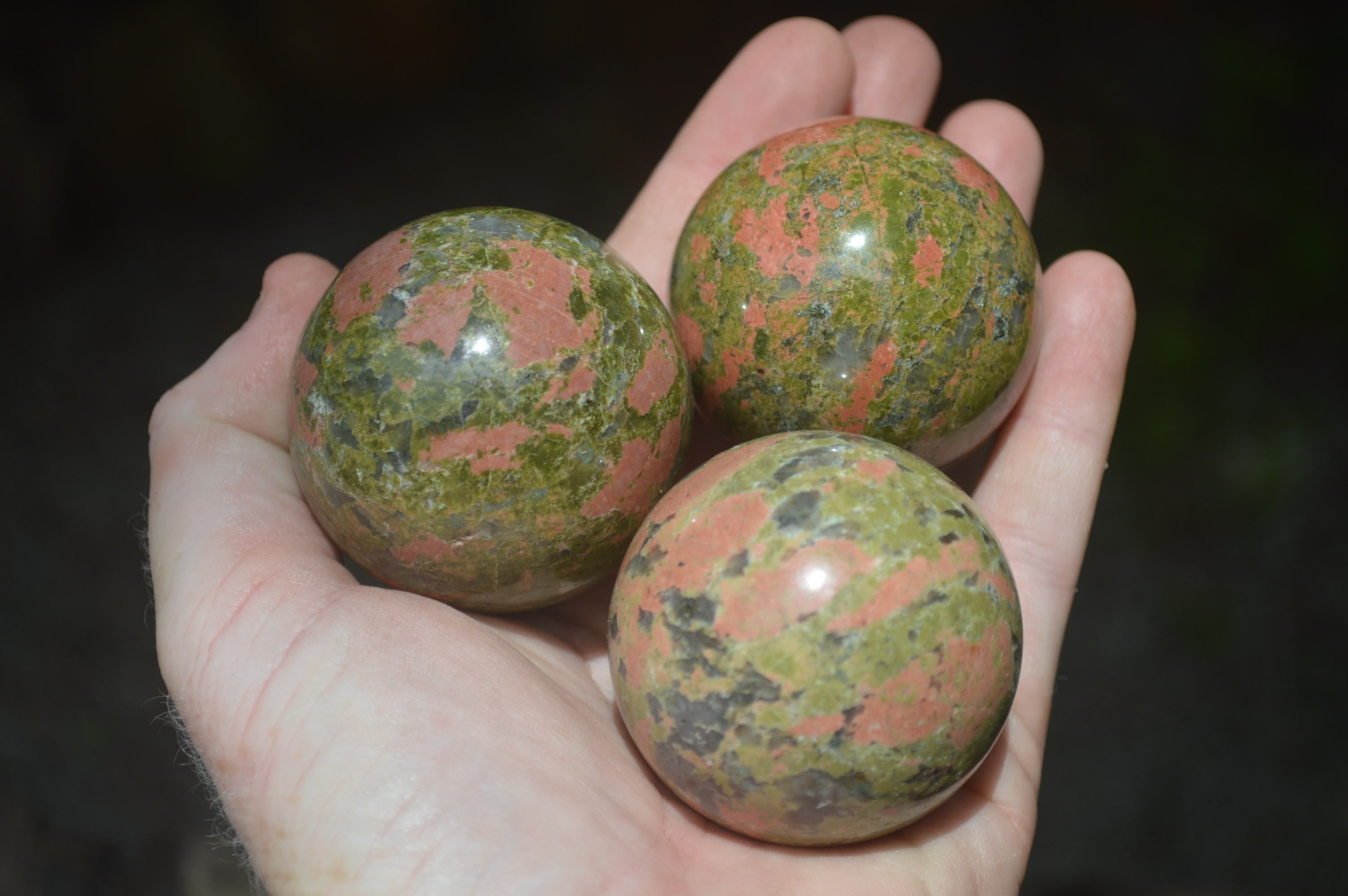 Polished Unakite Sphere-Balls - Sold Per Item - From Messina, South Africa - Toprock Gemstones and Minerals 