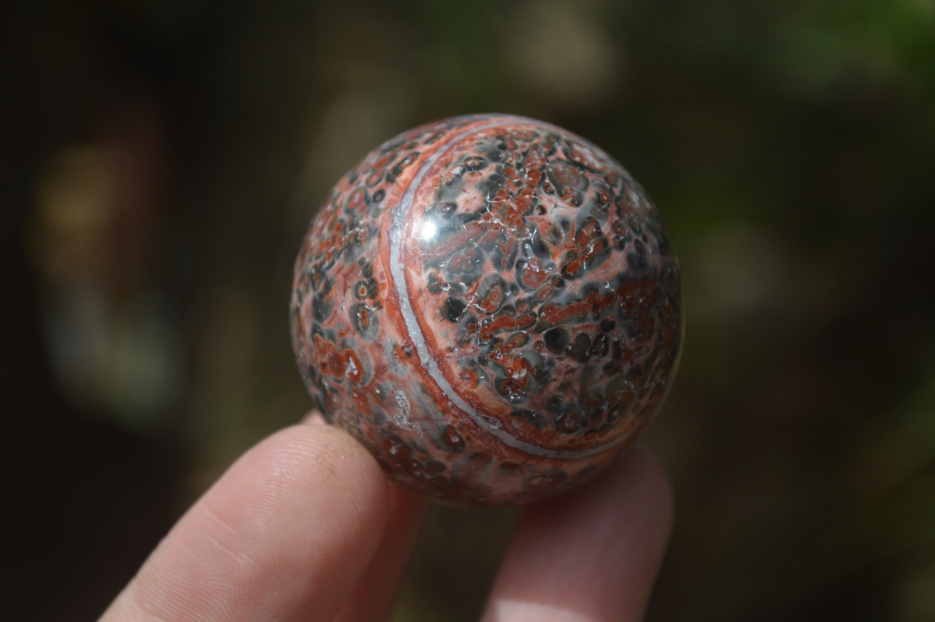 Polished Snakeskin Rhyolite Jasper Sphere - Ball - sold per item - From Australia - Toprock Gemstones and Minerals 