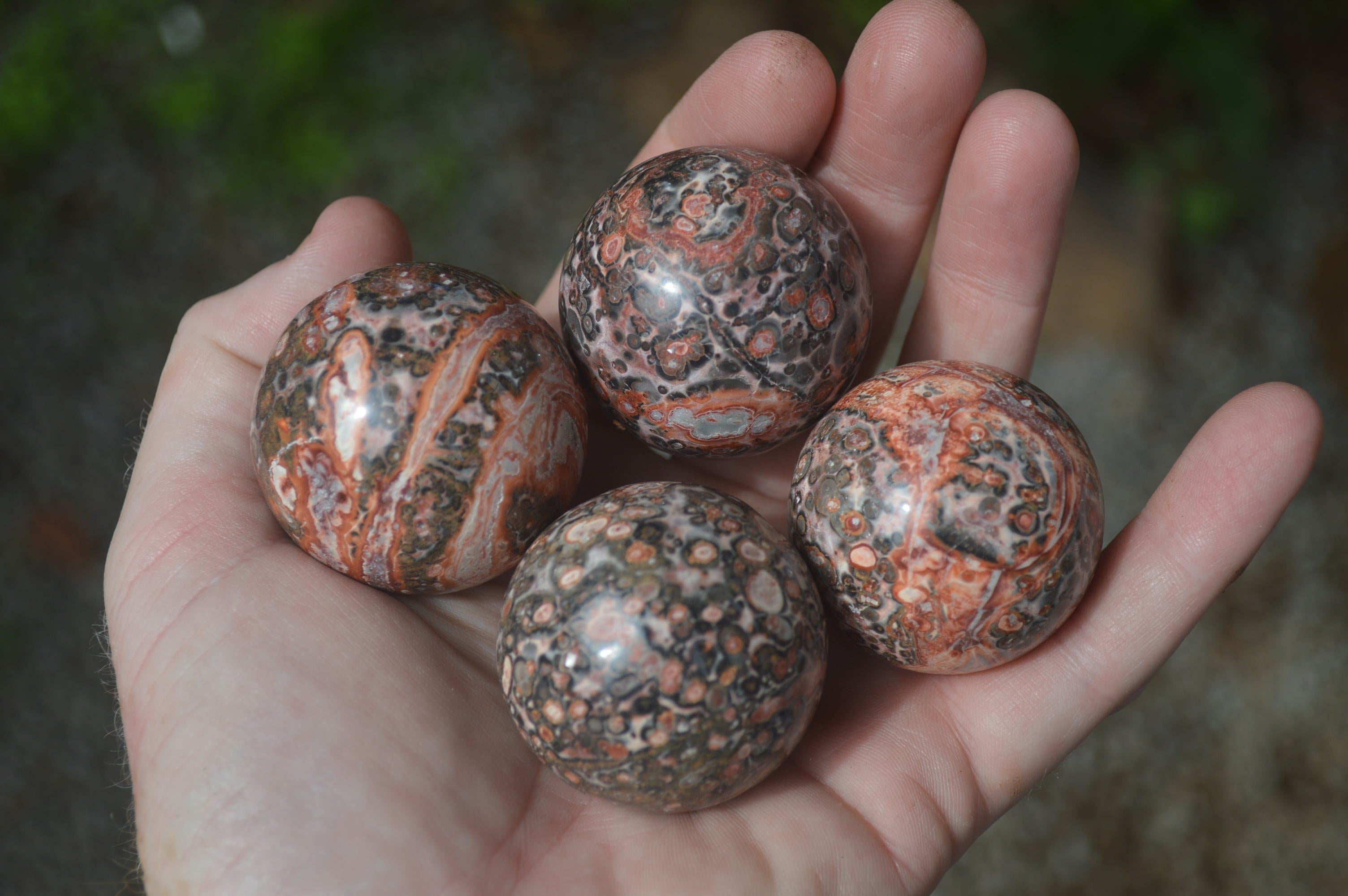 Polished Snakeskin Rhyolite Jasper Sphere - Ball - sold per item - From Australia - Toprock Gemstones and Minerals 