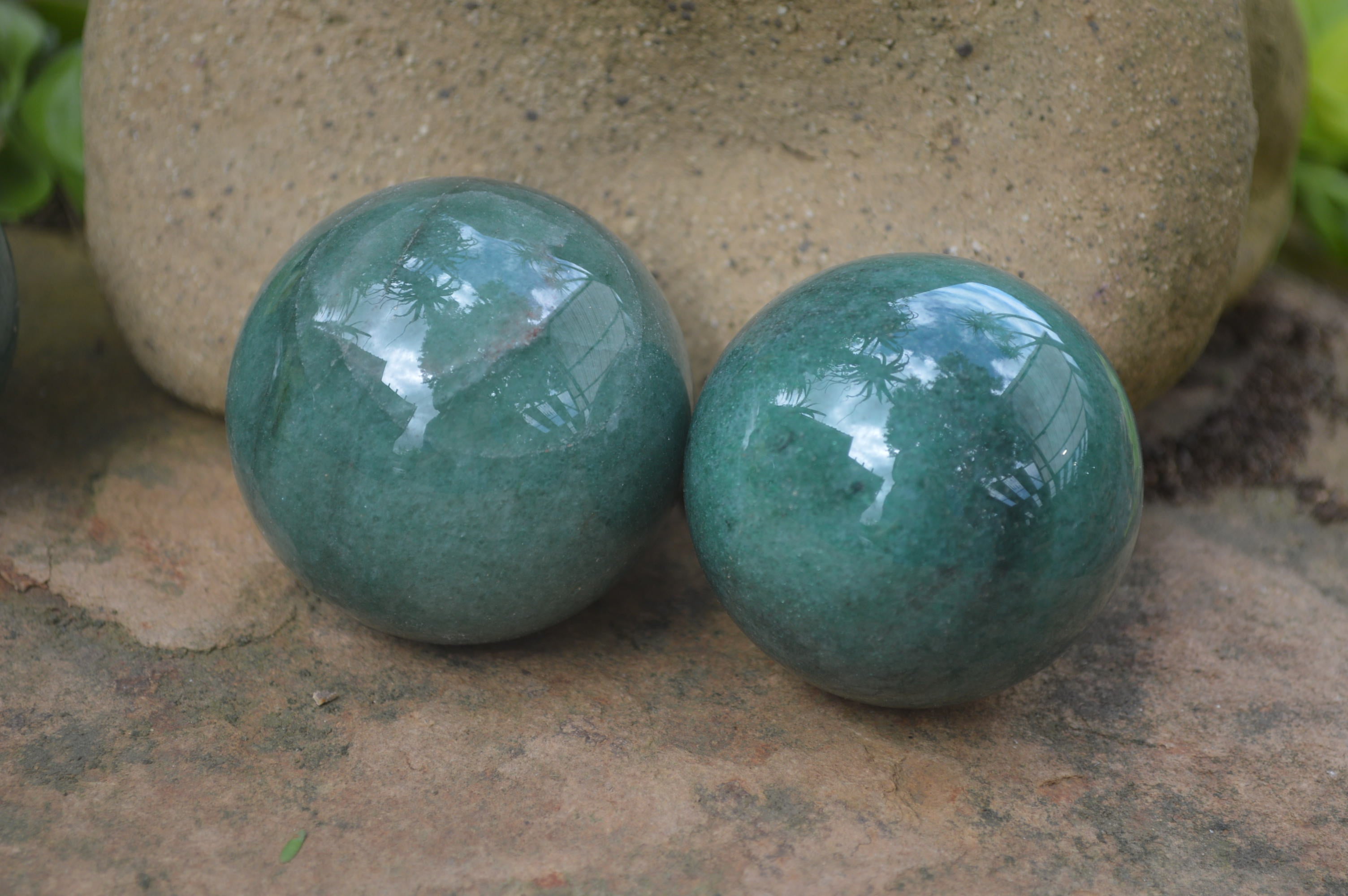 Polished Small Green Quartz Sphere-Balls - Sold Per Item - From Zimbabwe - Toprock Gemstones and Minerals 