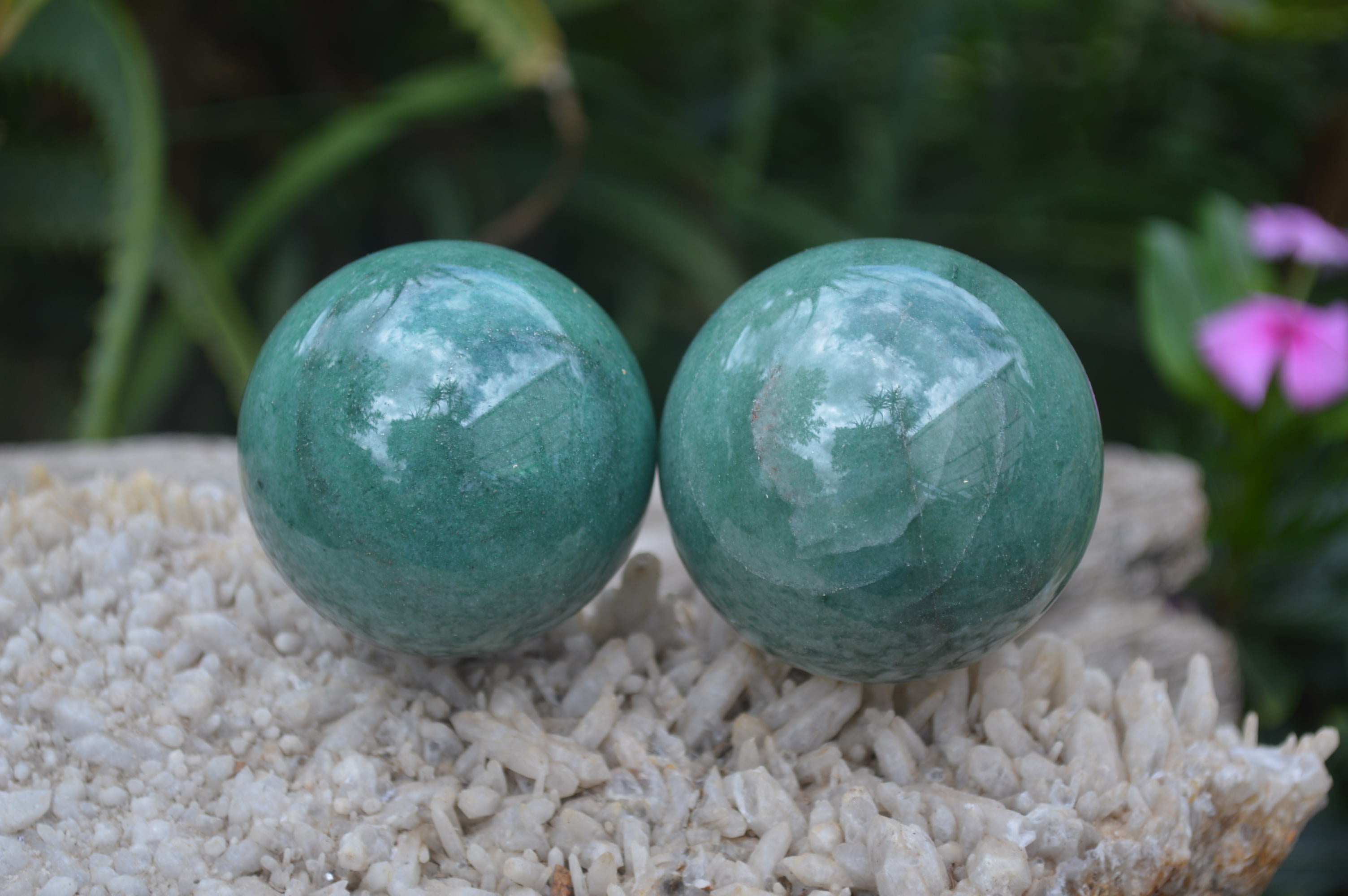 Polished Small Green Quartz Sphere-Balls - Sold Per Item - From Zimbabwe - Toprock Gemstones and Minerals 
