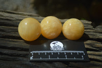 Polished Small Honey Aragonite Gemstone Sphere-Balls - Sold Per Item - From Ais-Ais Namibia - Toprock Gemstones and Minerals 