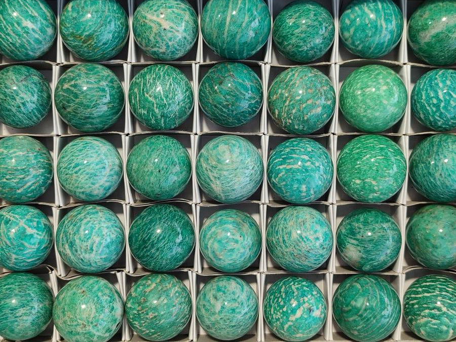 Polished Amazonite Sphere-Balls - Sold Per Item - From Madagascar - Toprock Gemstones and Minerals 