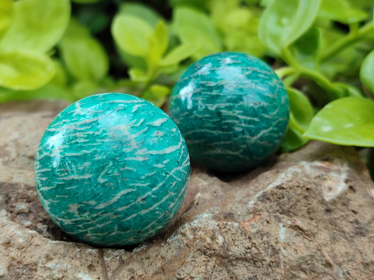 Polished Amazonite Sphere-Balls - Sold Per Item - From Madagascar - Toprock Gemstones and Minerals 