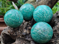 Polished Amazonite Sphere-Balls - Sold Per Item - From Madagascar
