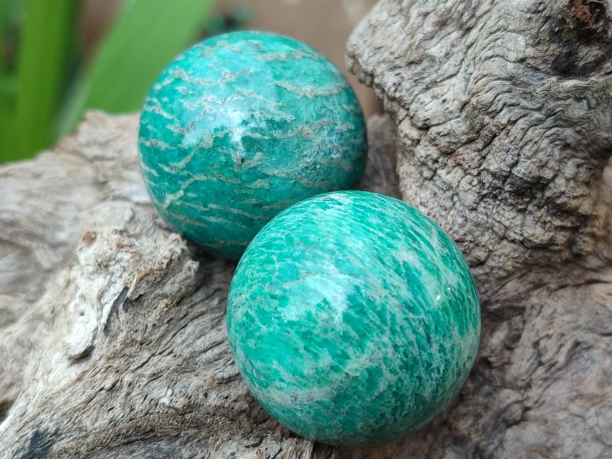 Polished Amazonite Sphere-Balls - Sold Per Item - From Madagascar - Toprock Gemstones and Minerals 