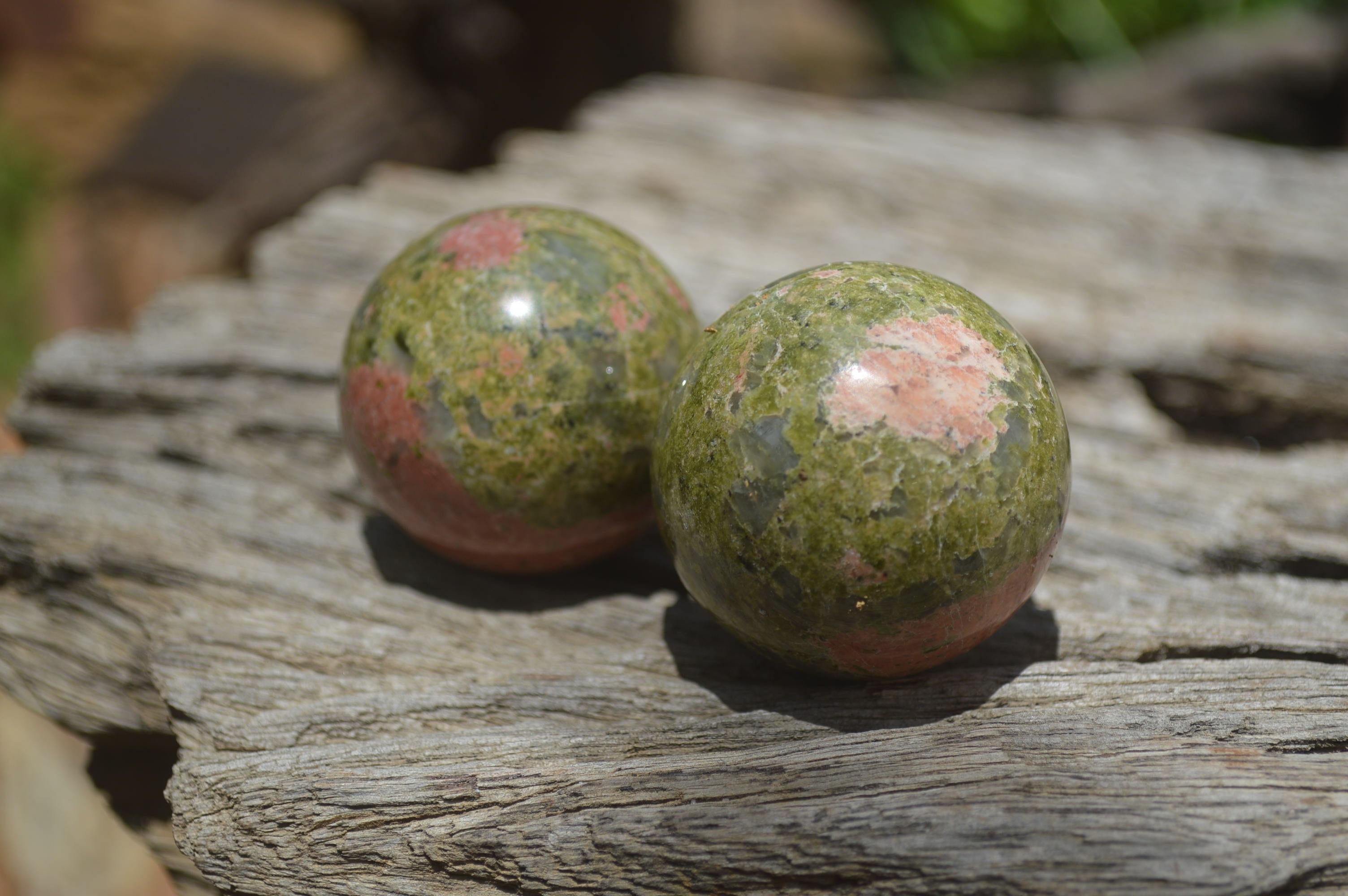 Polished Small Unakite Sphere-Balls - Sold Per Item - From Messina, South Africa - Toprock Gemstones and Minerals 